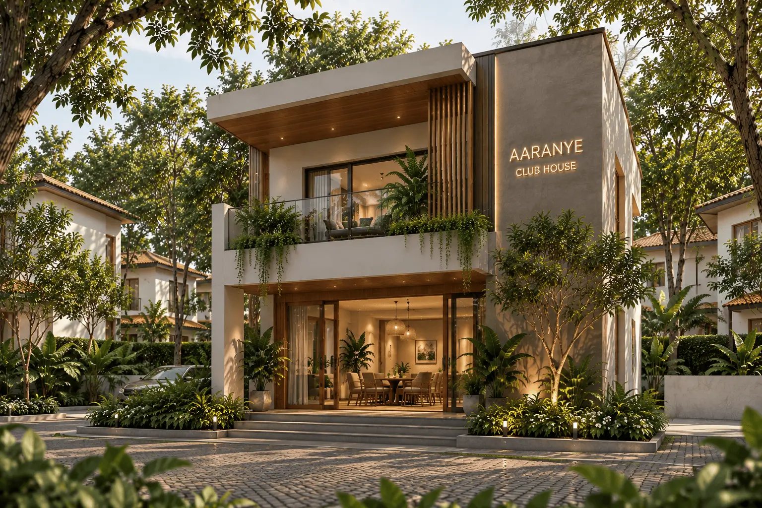 Modern clubhouse building